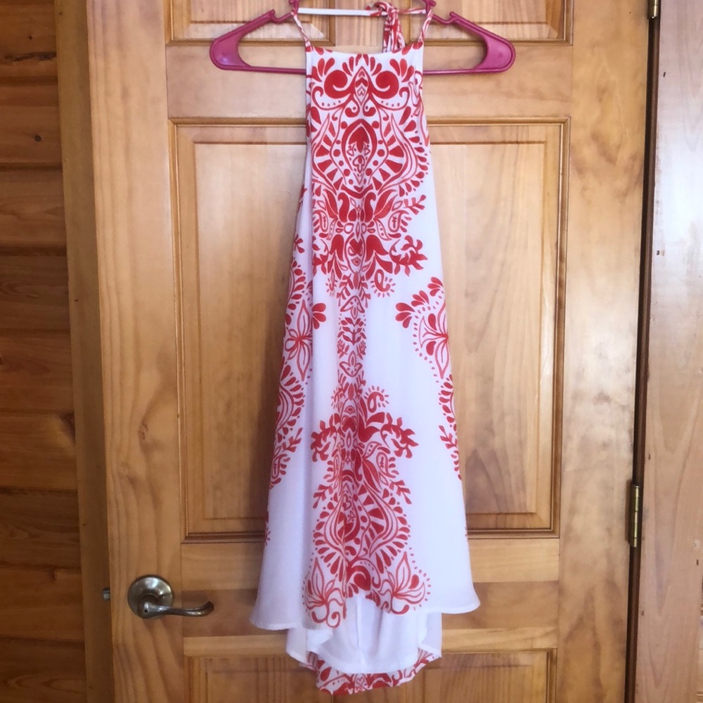 Show me your Mumu backless halter tie dress